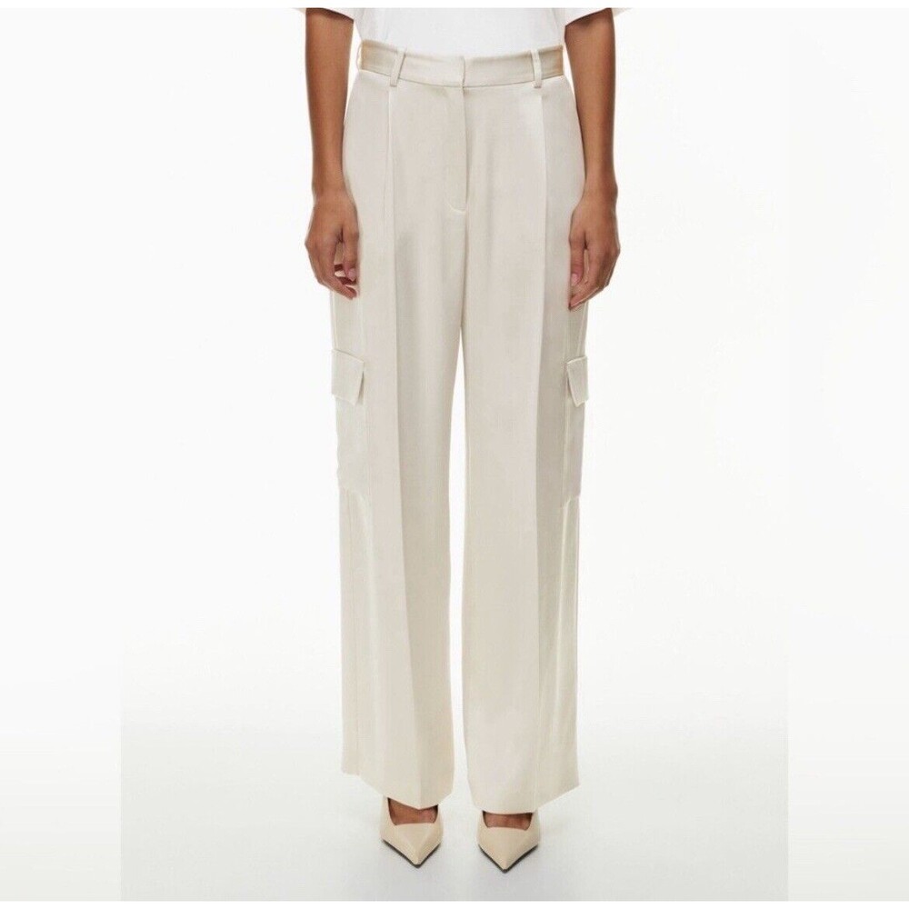 Aritzia Cream Wide Leg Pants